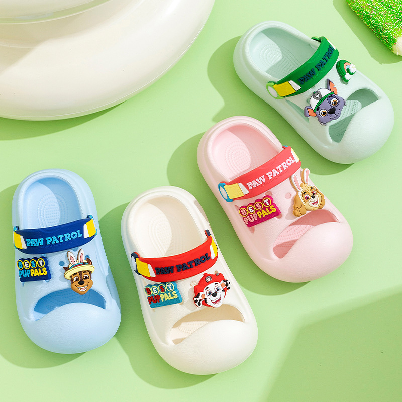 Woking Team Children's Sandals and Slippers Summer Baby Girl's Toe Slippers Cartoon Boy's Non-Slip Beach Garden Hole Shoes