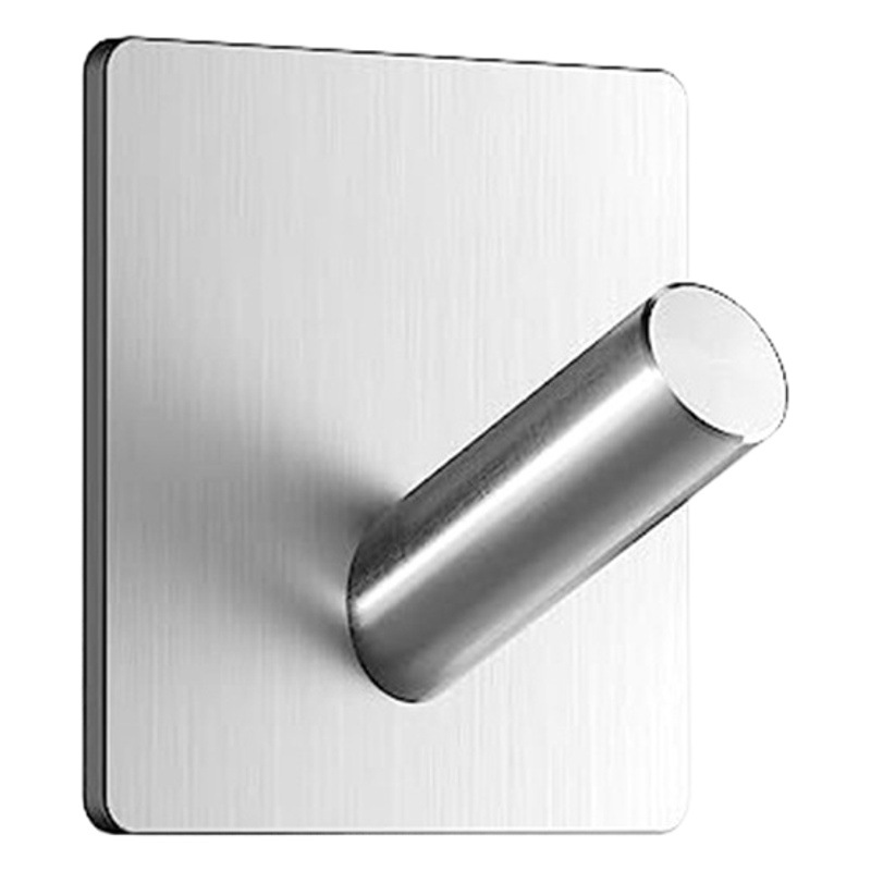 Cross-Border Supply 304 Stainless Steel No-Drill Hooks, Simple Adhesive Hooks for Kitchen and Bathroom, Strong Load-Bearing Hooks for Hanging Clothes and Hats