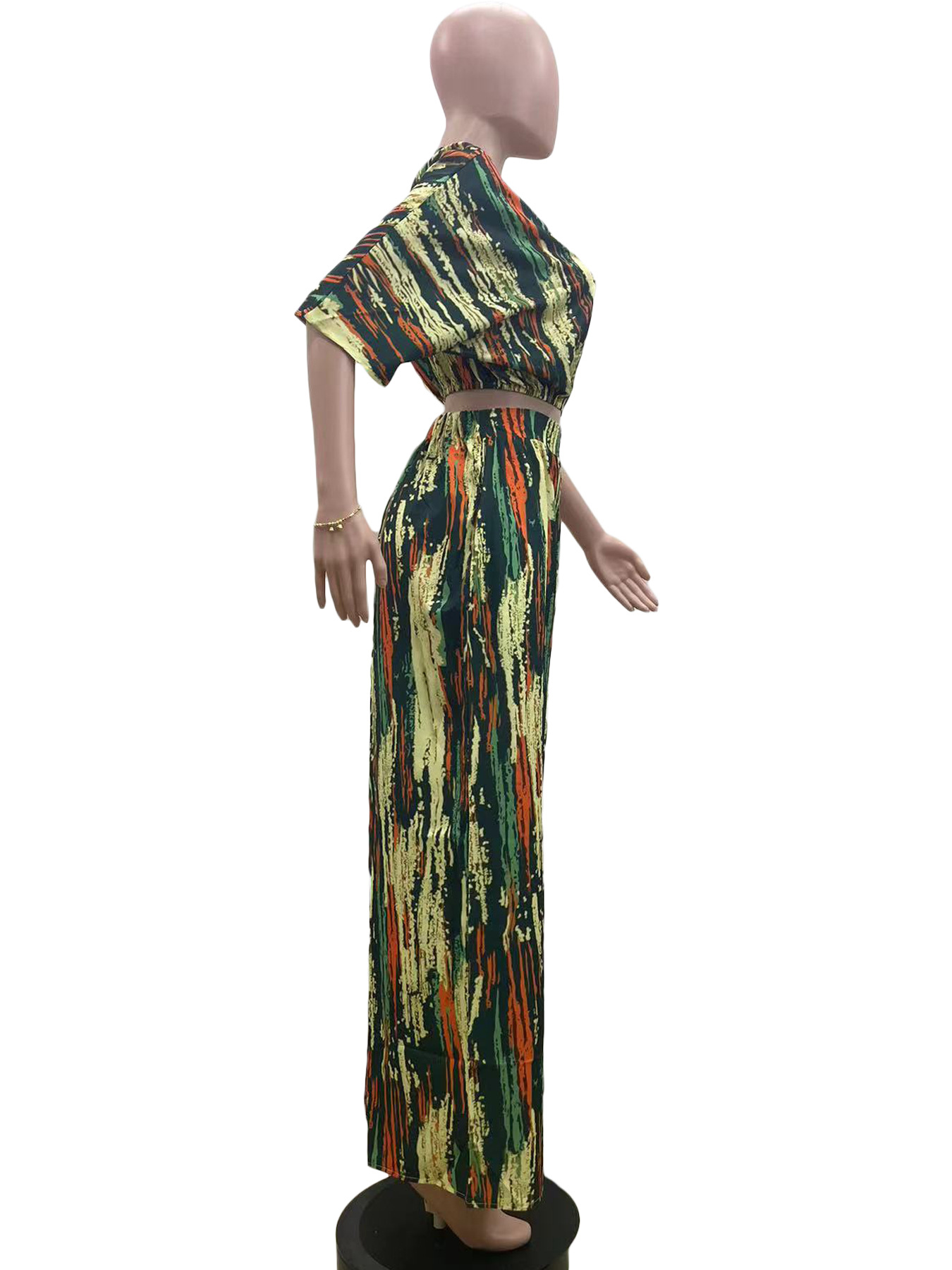 309g Weight 3/4 Length Sleeve Sleeve Length Spandex, Polyester Fabric Type Pant Co-ord Set Sets Type 2 Pieces Set Quantity Casual, Holiday Occasion V Neck Neckline Loose Fit Type Abstract, Color Block Pattern Summer, Spring Season Women's Gender Printing Design Vacation, Streetwear Style Casual Holiday Women's Vacation Streetwear Abstract Color Block Spandex Polyester Printing Pant Co-ord Set Pants Sets 24