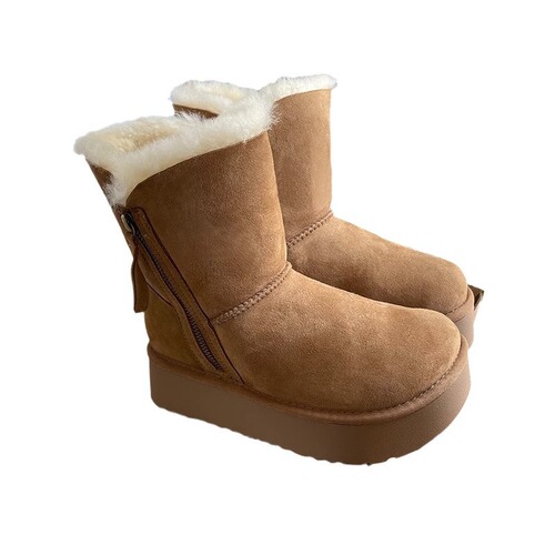 [youshilai] Snow boots women's winter warm cotton shoes  new style plus velvet non-slip Northeast large cotton shoes
