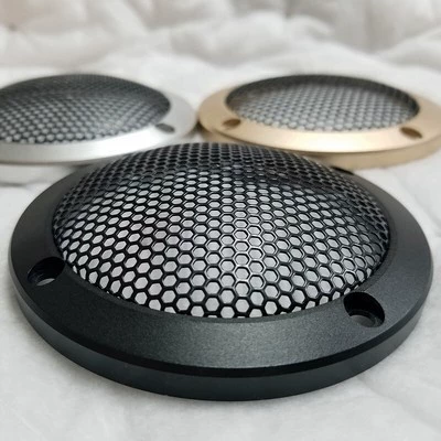 Car horn/tweeter speaker, audiophile-grade 3.5-inch - metal-35inch-mesh-cover-black-single-speaker-none
