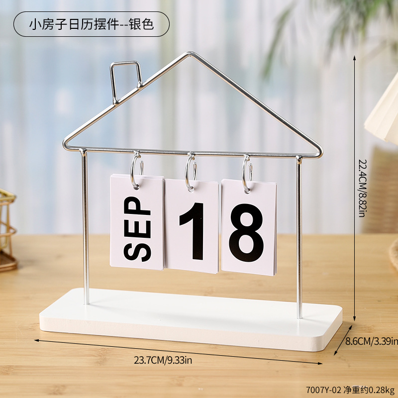 Madera Flip calendario escritorio creativo personalizado escritorio calendario hogar escritorio calendario joyería simple decoración decorativa de la tabla