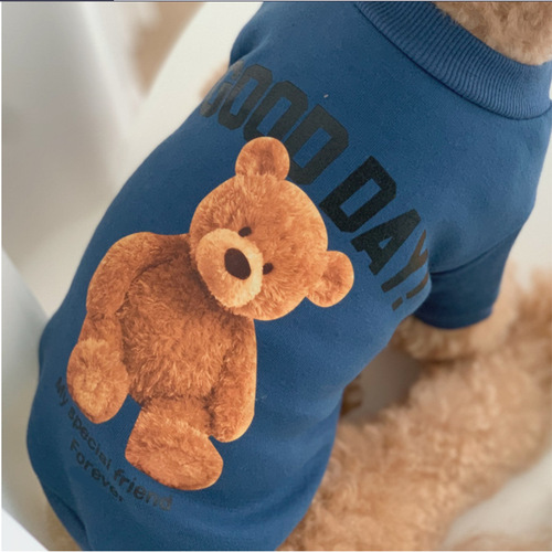 Autumn/Winter Korean Version Dog Pet Teddy Clothes Supplies Bichon Fleece Sweatshirt Manufacturer Cat Kitten Dog Clothes