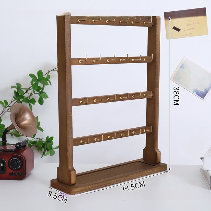 Stall Display Rack Jewelry Earrings Earrings Hanging Rack Keychain Hook Earrings Bracelet Bracelet Storage Rack Wooden