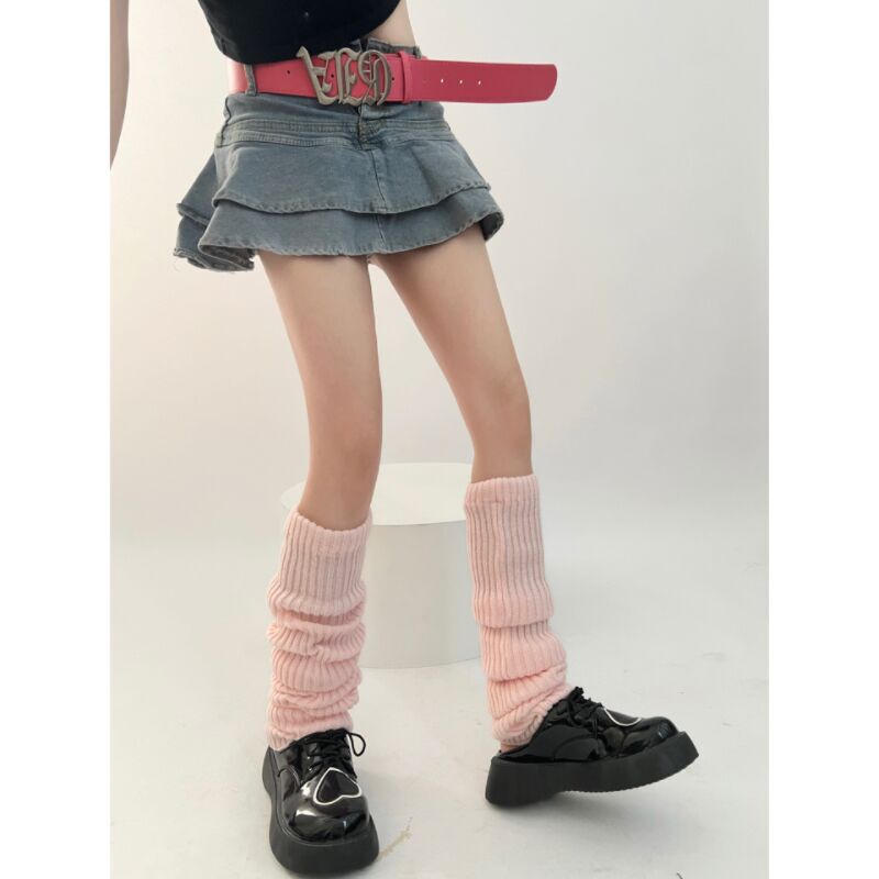 White knitted over-the-knee socks ins blogger same style long pile socks Japanese style all-match jk gray leg cover hot girl White knitted over-the-knee socks ins blogger same style long pile socks Japanese style all-match jk gray leg cover hot girl