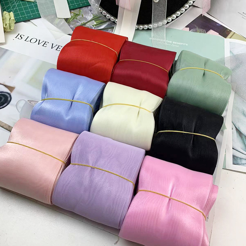 ホット販売 8 センチメートルストリーマー糸織りリボン花靴花帽子花服手袋袖靴下弓アクセサリー