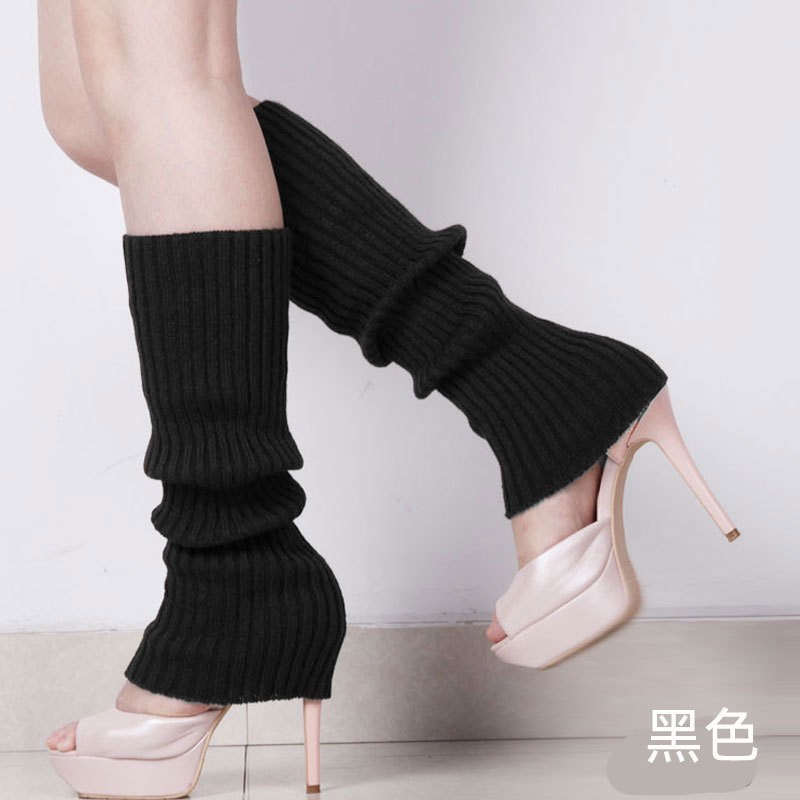 荧光糖果色毛线针织脚套 秋冬男女防滑堆堆袜套 跨境外贸腿套|undefined