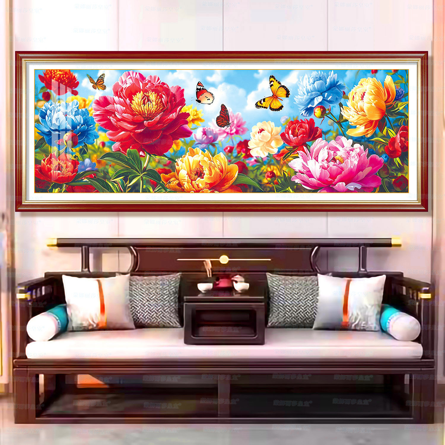 Mona Lisa Royal Cross Embroidery Dance nuevo estilo chino gran flor gran pintura decorativa clásica bordada a mano image 6