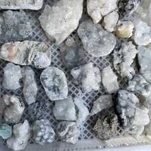 天然水晶魚眼石礦物標本  奇石擺件 沸石魚眼石共生水晶