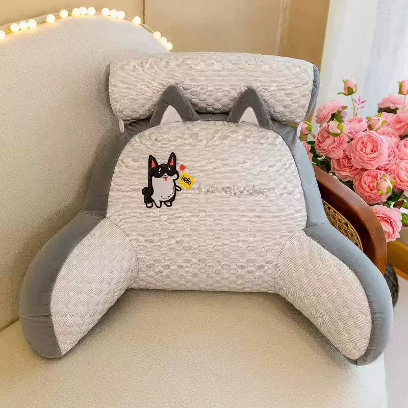 Лёгкая шелковая игрушка Doudou для кровати — большая подушка с тягой на спину, подушка для кровати, подушка для чтения, поясничная подушка, подушка на кровати, летом