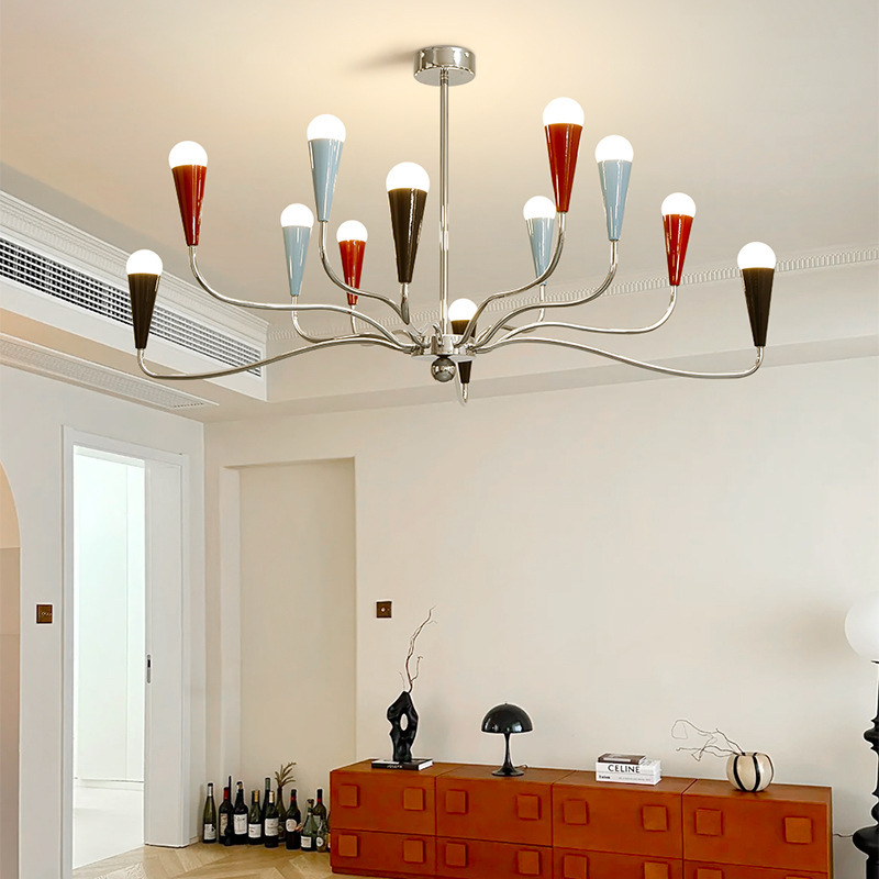 Diseñador de lámpara de sala de estar vela francesa diseño americano dormitorio lujoso lámpara de lujo principal moderno restaurante retro después de ahora