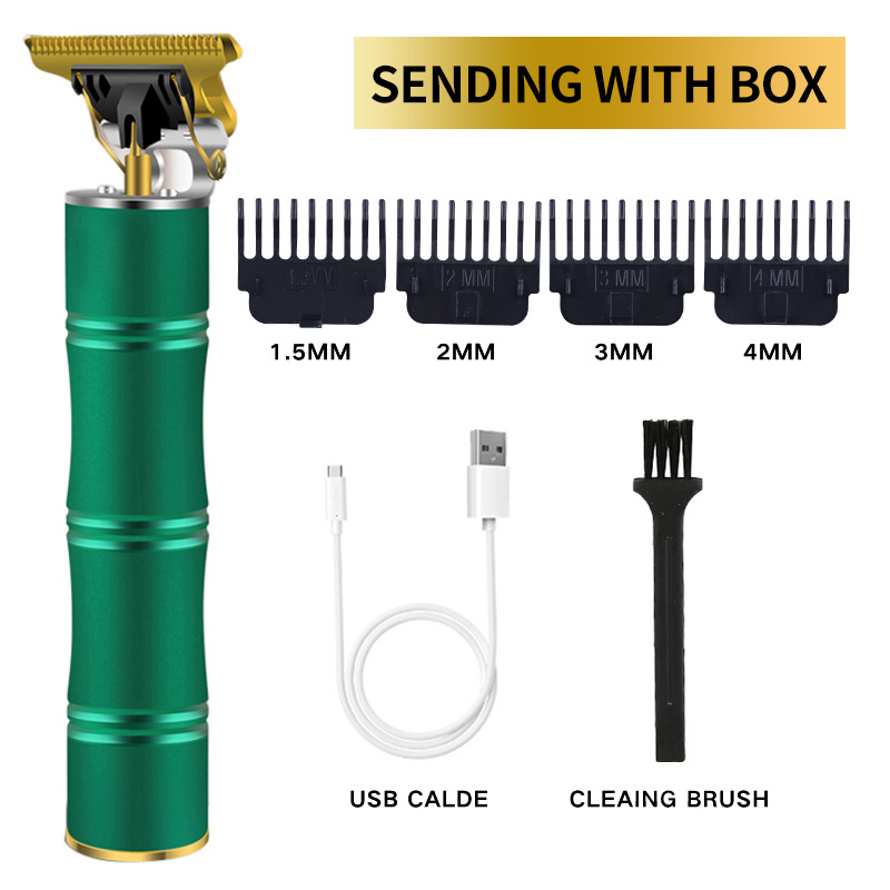 Cortadora de cabello eléctrica cortadora de cabello eléctrica cabeza de aceite maquinilla de afeitar cortadora de cabello Calvo maquinilla de afeitar recargable T9