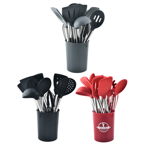 Silicone kitchen utensil set 12-piece non-stick pan cooking spatula kitchen utensils silicone spatula silicone spatula dropshipping