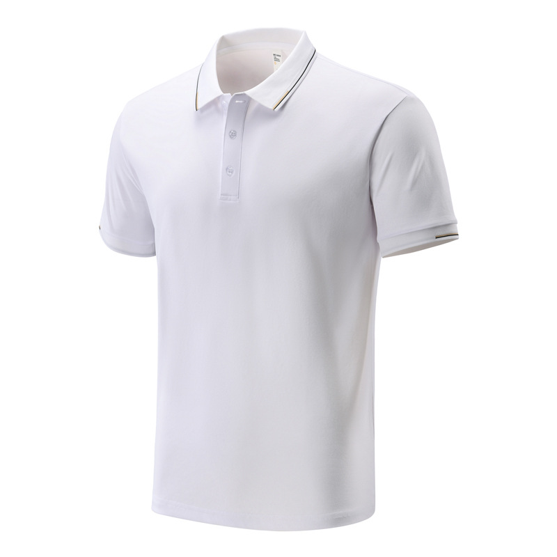 Polo de solapa de manga corta de exportación de comercio exterior hombres y mujeres 190g casual de negocios traje de grupo de trabajo simple camisa publicitaria bordada
