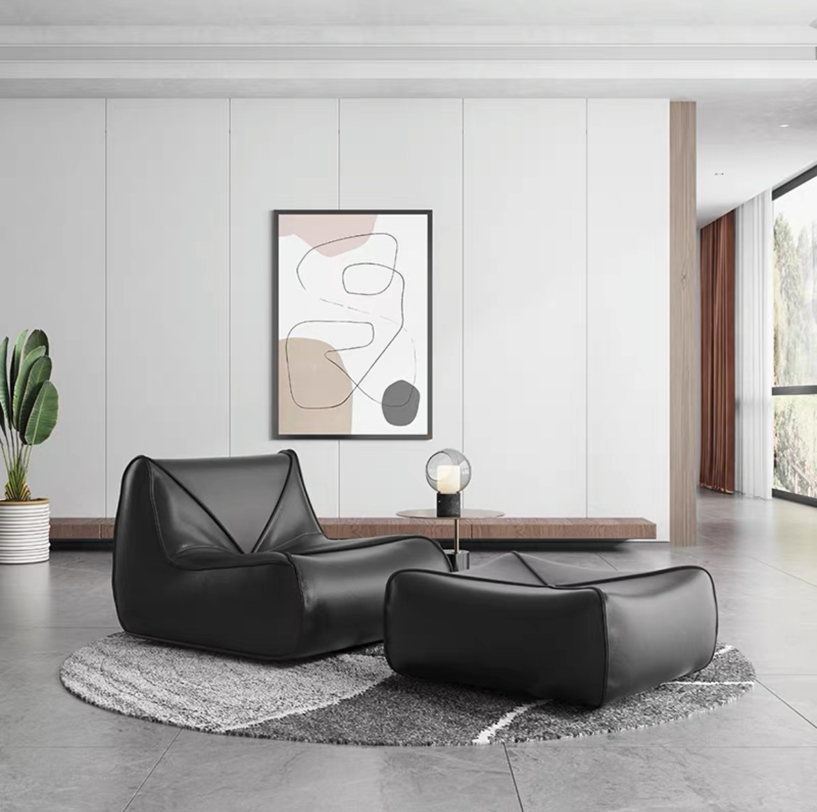 Sala de modelo de sofá de ocio para diseñadores de estudio creativo moderno y minimalista italiano nórdico image 15