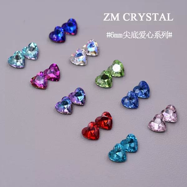 New 5.5*6mm love color pointed bottom drill Moonlight nail drill Super Flash pile drill nail drill