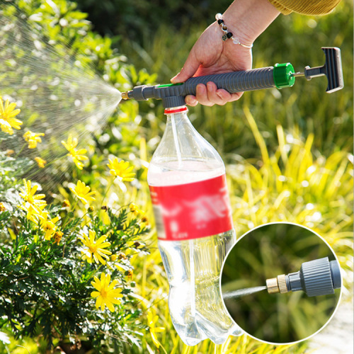 [Factory] Sprayer, Watering Can, Manual Push-Pull Design, Cola Bottle-Shaped, for Watering Plants — Spray Nozzle with Adjustable Rod