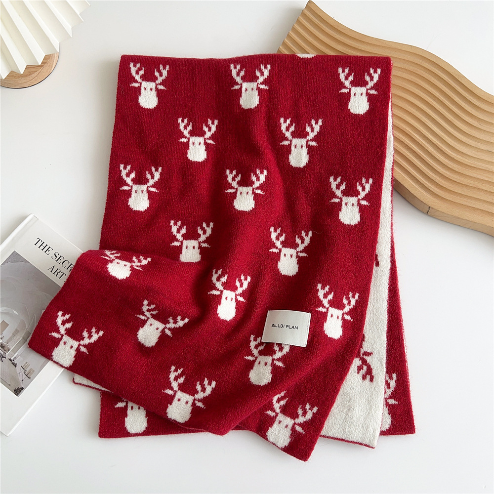 Nuove donne autunno inverno, sciarpa da viaggio spessa e calda, abbinata a scialle lungo lavorato a maglia per l'uso all'aperto_voghion.com