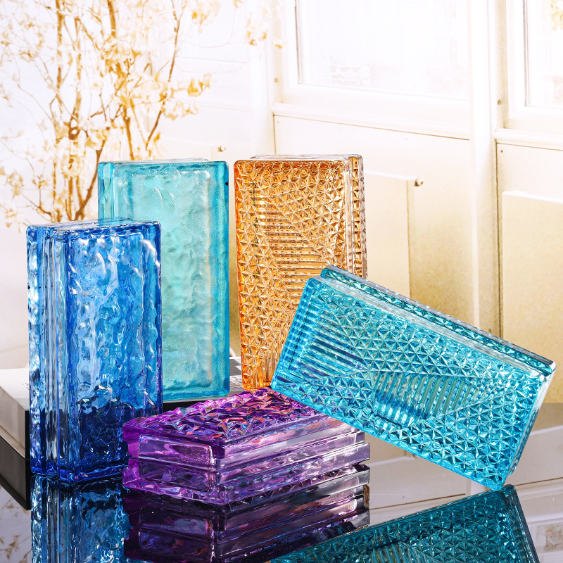 定制彩色空心玻家装隔断幕墙装饰工厂直销可定制颜色花纹