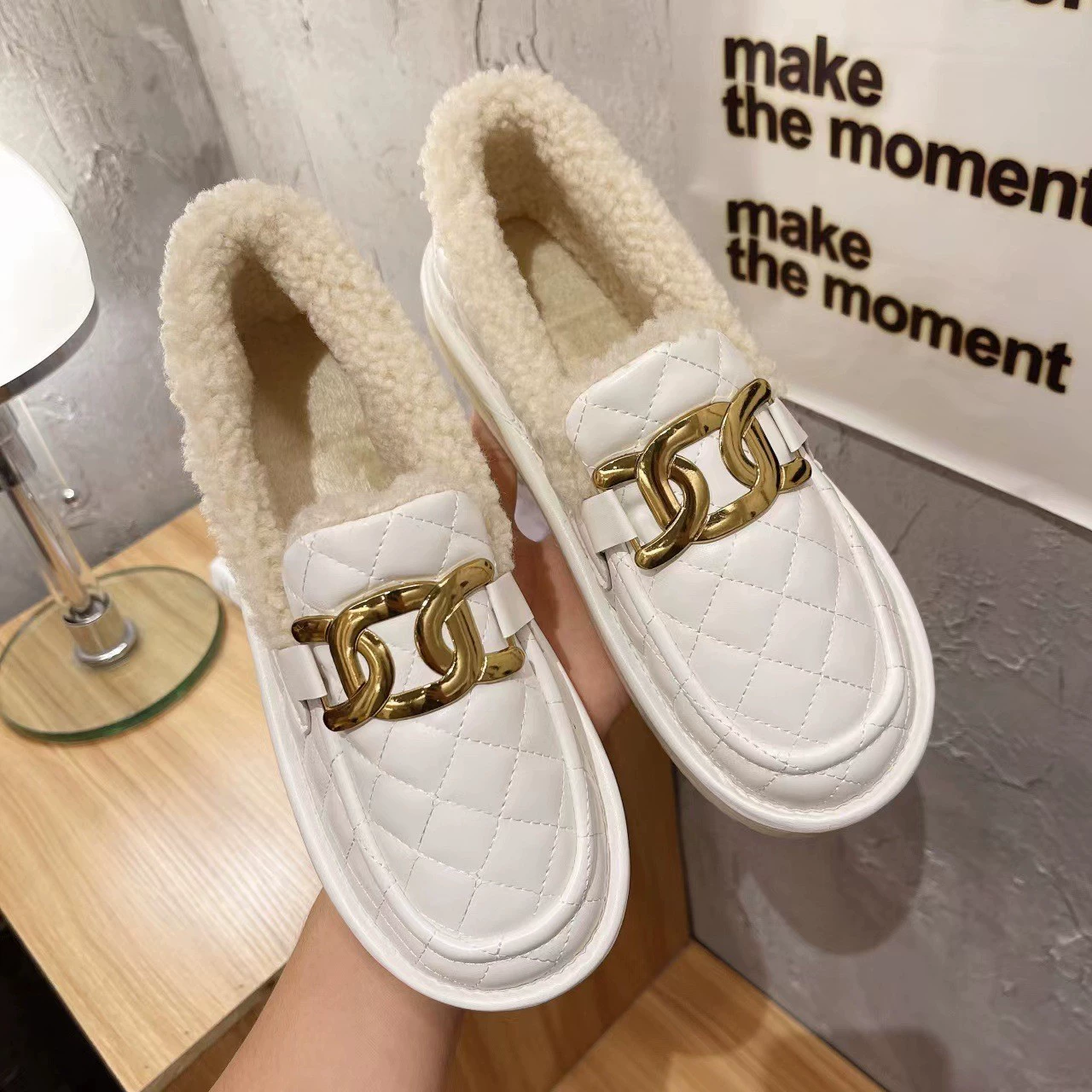 Хлопчатобумажная обувь женская 24 года новая зимняя женская хлопчатобумажная обувь бобовая обувь плюс бархат теплая женская обувь Lefu обувь женского производителя оптом