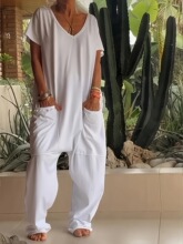 F 36912 Oversized Pocket Low Crotch Jumpsuit ��ɫ�B�wѝ