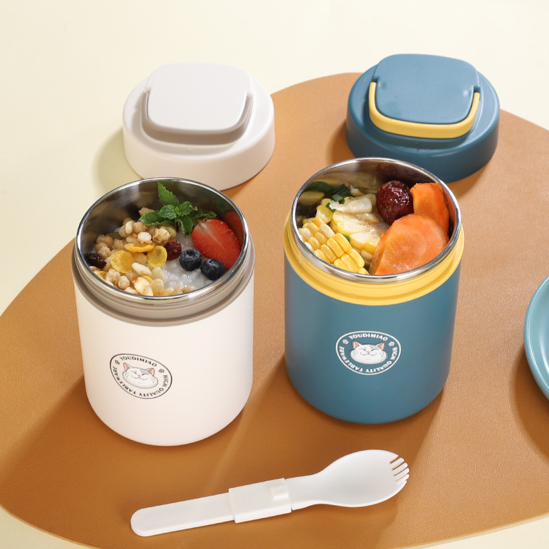 Wholesale high-quality, microwave-safe sealed portable soup cup, 304 stainless steel insulated breakfast cup