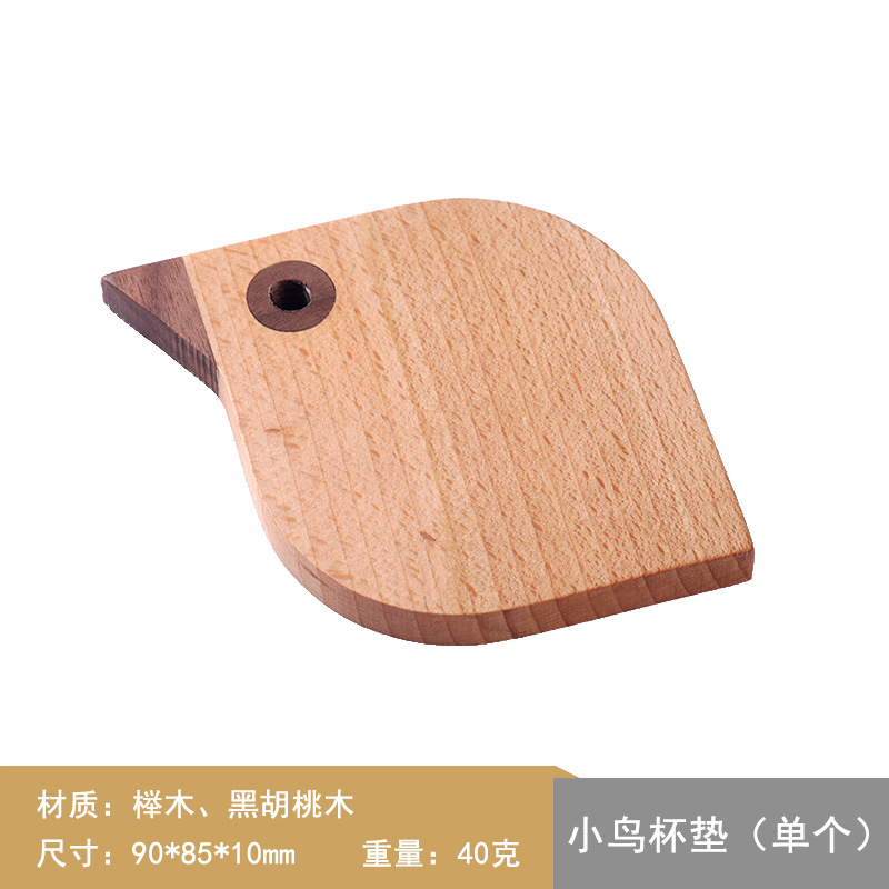 Posavasos de té Madera Diy Kung Fu Tea Dibujos animados Posavasos de animales de madera Posavasos de café Almohadilla de aislamiento de madera Madera maciza