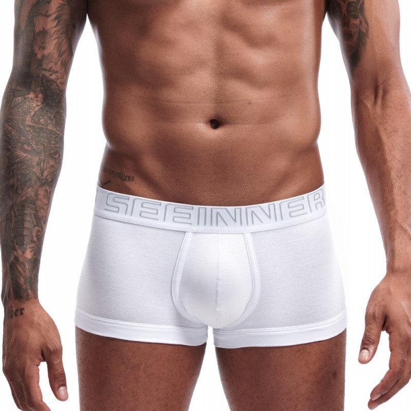 Men's underwear, ribbed pure cotton, men's straight-leg pants, men's four-sided pants, Amazon AliExpress S605