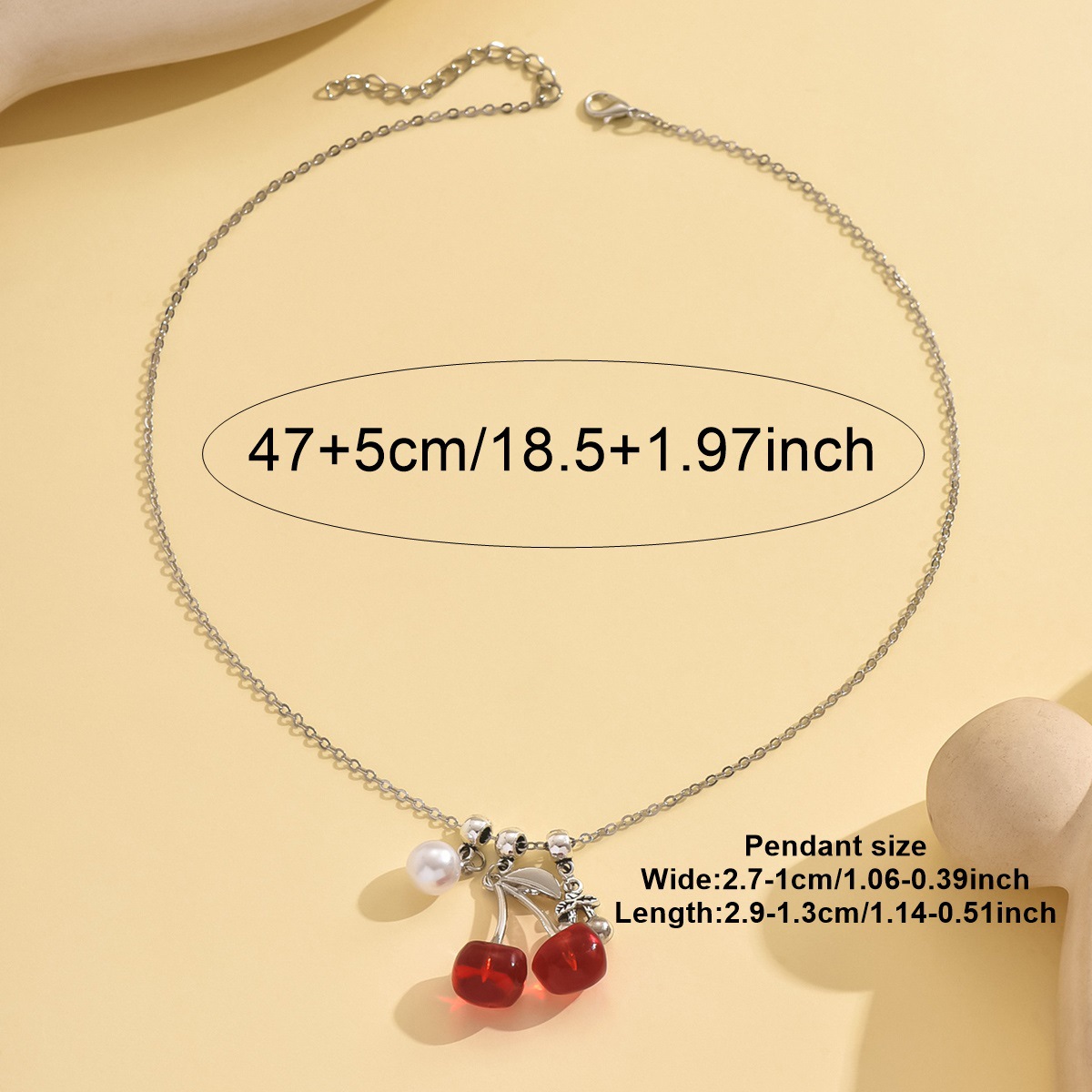 Cherry Elegant Modern Style Alloy Zinc Alloy Pendant Necklace Wholesale display picture 4