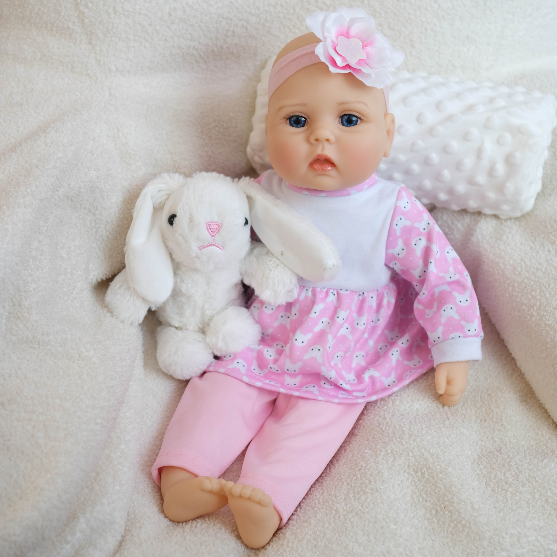 16 pulgadas impresión en tinta imitación de muñeca de bebé renacido, hermoso embalaje para regalos de vacaciones para niños
