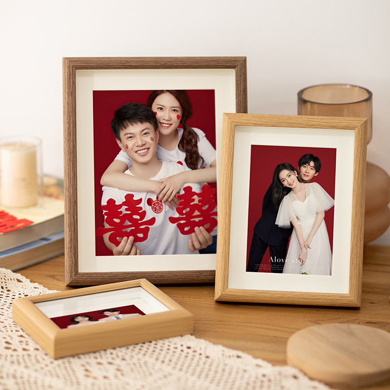 Hollow three-dimensional photo frame wedding photo ornaments 67810 inch wedding photo frame wall glass painting frame