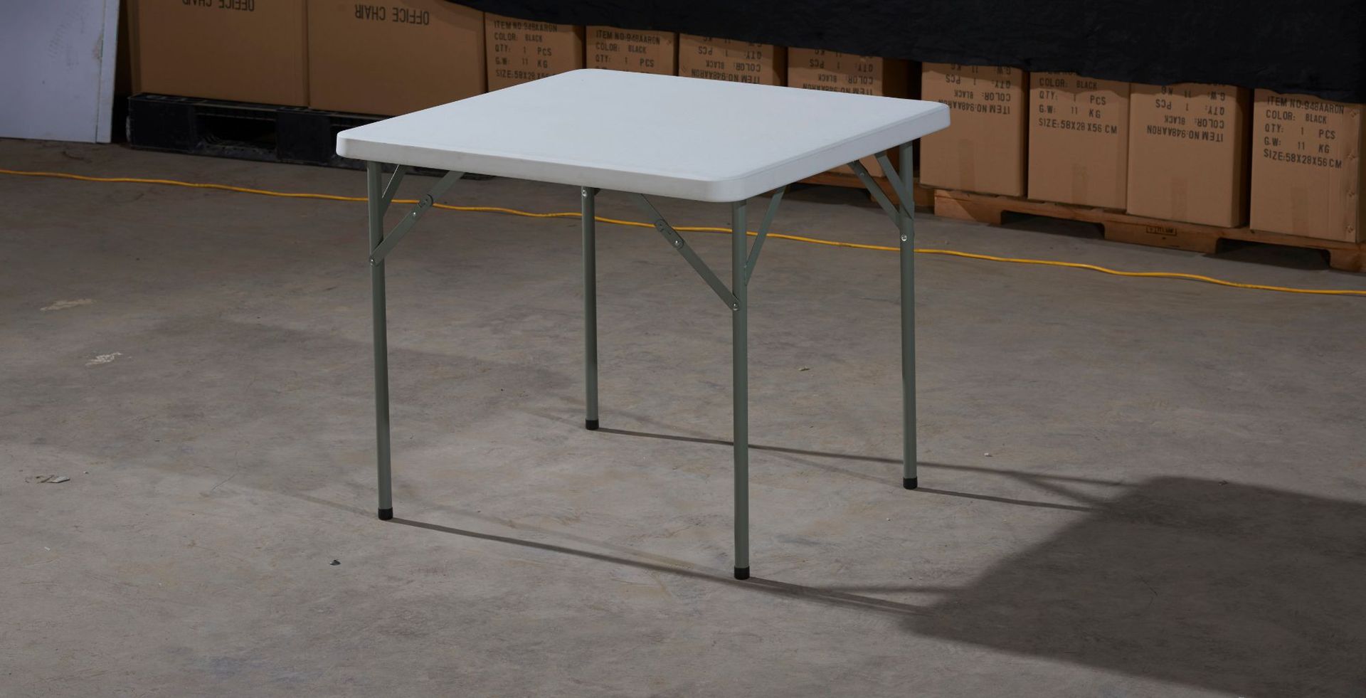 Mesa plegable redonda de plástico para exteriores, mesa de comedor portátil para ocio y hogar