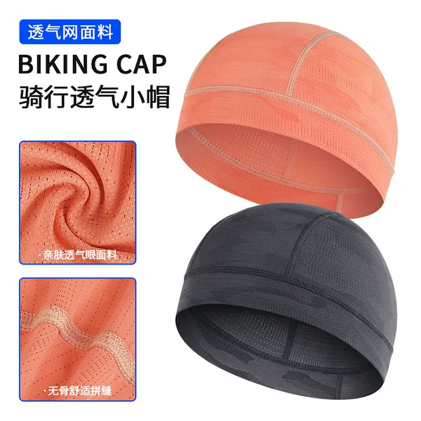 Summer new ice silk mesh brimless sun protection hat for outdoor hiking, running, sunshade, breathable melon cap, cycling cap