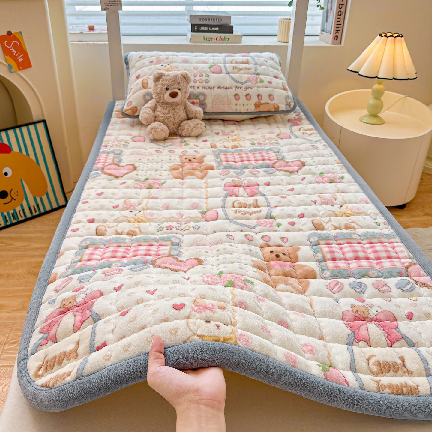 colcha de invierno más mantas cama cama cama cama de leche estofado estofado hogar dormitorio estofado de estofado único para estudiantes