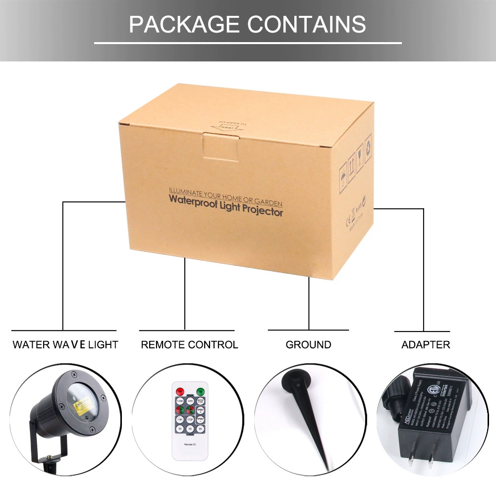 Шэньчжэньские производители пользовательские взрывы наружные водонепроницаемые лазерные рождественские огни лазерные 12 шаблонов проекции метели фонарей