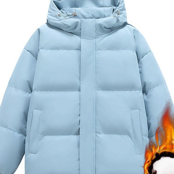 Winter thickened cotton coat, Korean style, fleece-lined, Hong Kong style, loose and casual outerwear, unisex