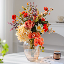 批发仿真花假花餐桌花艺摆花高档客厅花瓶插花装饰摆件一件代发