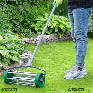 草坪打孔洞松裂土齿增氧透气器园林翻地手扶穿刺皮分蘖滚筒耙铁钉-阿里巴巴
