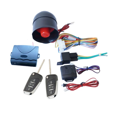 Manufacturer Wholesale Cross-Border Supply Car Alarm 12V Vehicle Alarm System with Bullet Key Remote Control (Car anti-theft device) - hz-102t349