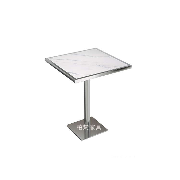 Foshan sofá de acero inoxidable asiento tarjeta mesa y silla restaurante de pescado asado estilo industrial comercial restaurante occidental Hotpot tienda de mesa y silla de barbacoa grupo