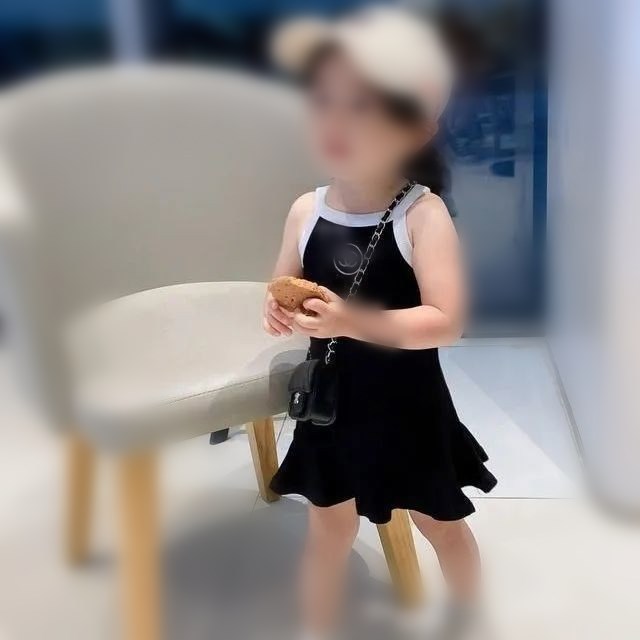 Girls Dress 2025 Summer New Internet Celebrity Children's Clothes Little Girls Summer Dress Fashionable Princess Dress Baby Girl Suspender Dress