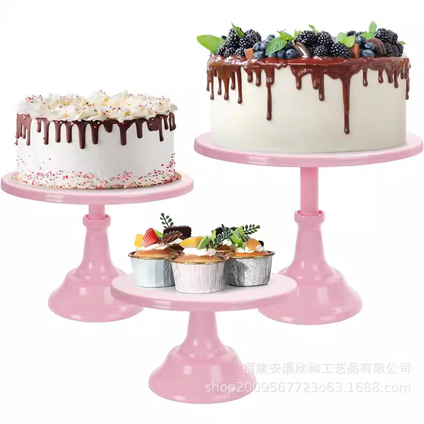 Estante de pastel de metal europeo tienda de té de leche dulces dulces dulces bandeja de pies altos props de boda bandeja de pastel decoración