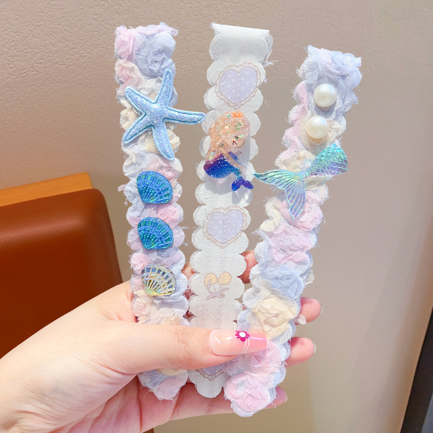 6# ブルースターフィッシュ マジックステッカー 3枚セット - マジックステッカー生地 - 約16cm