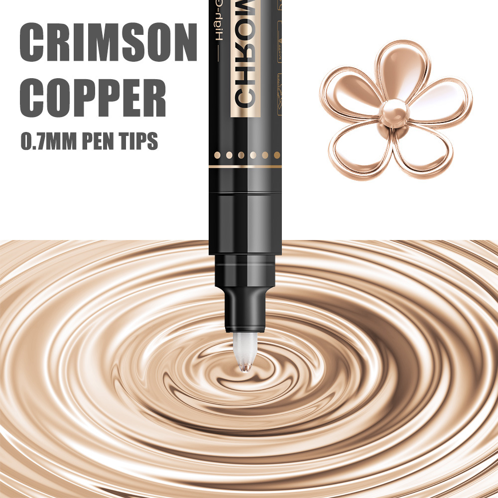 Nuevos productos transfronterizos espejo cromado modelo de pintura de contorno de automóvil pintura de pintura de metal cromado lápiz