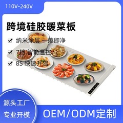 2025跨境新硅胶暖菜板热菜保温板恒温家用酒店折叠电热欧规