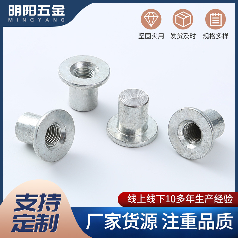 非标盲孔螺母 T型焊接螺母 管牙T型焊接螺母 点焊螺母