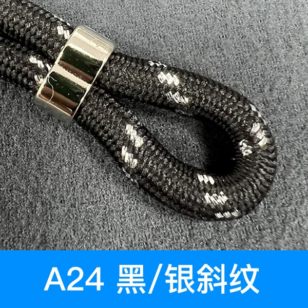 A24 Black and Silver Twill