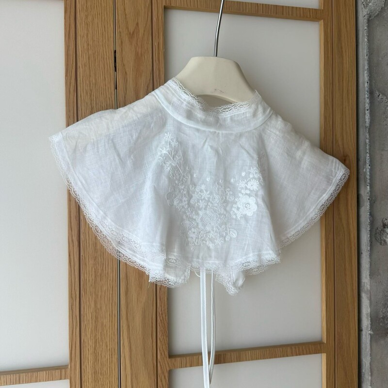2026 Spring New Ramie Shirt with Faux Collar, Paired with Small Accessories