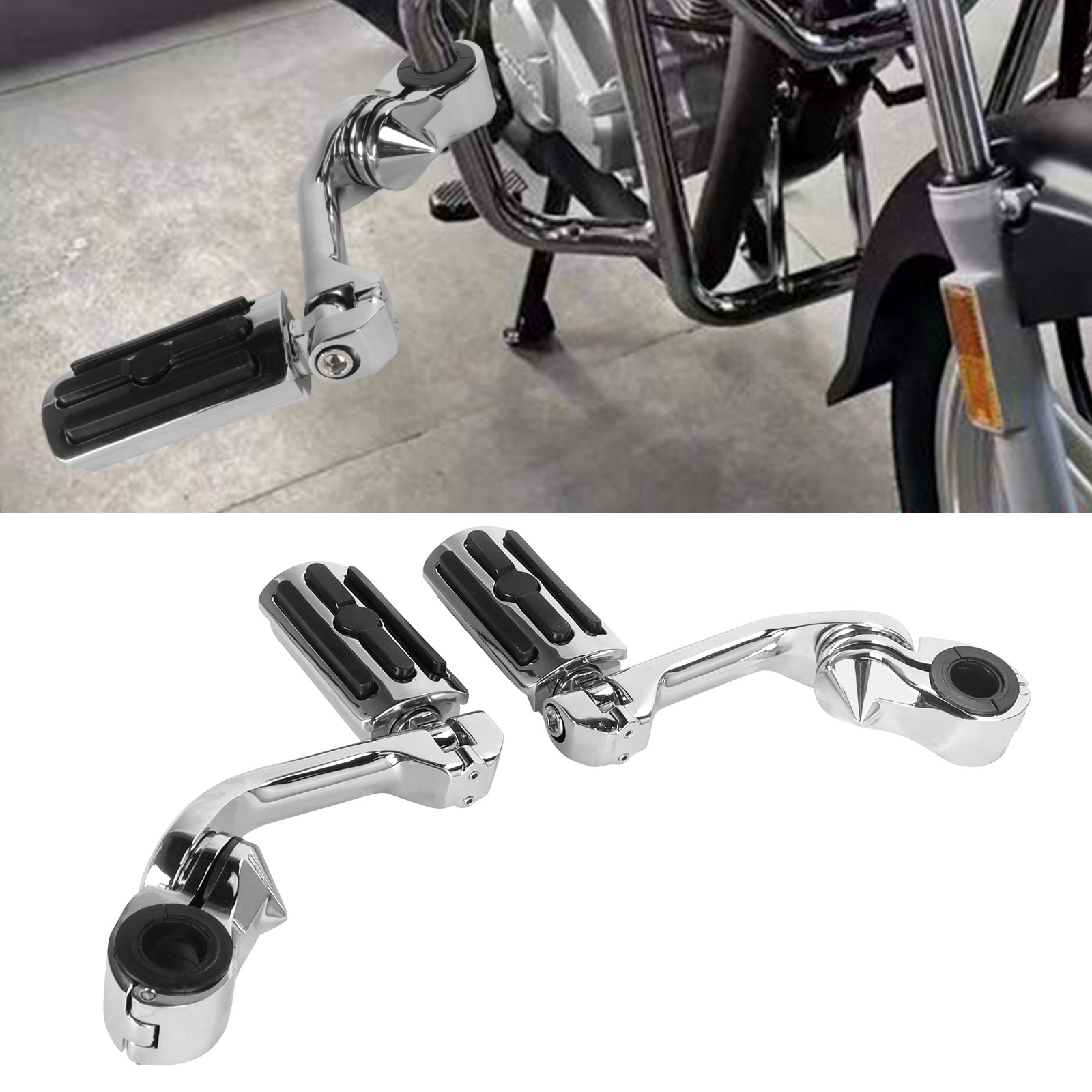 Harley Suitable Pedal Large Glide Diana Motorcycle Modified Rear Pedal Long Rod Bracket Universal Pedal