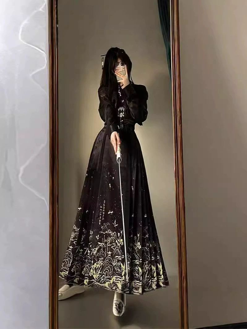 Hanfu, set, shirt, Chinese style